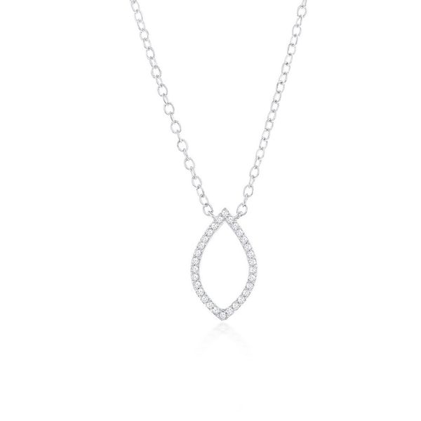 Sterling Silver Marquise Diamond Necklace Mees Jewelry Chillicothe, OH