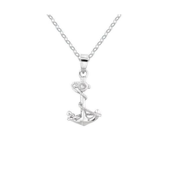 Sterling Silver Anchor with Twisted Rope Pendant Mees Jewelry Chillicothe, OH