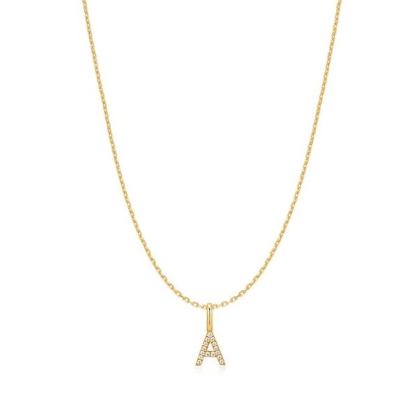 Gold Letter A Initial Necklace Mees Jewelry Chillicothe, OH