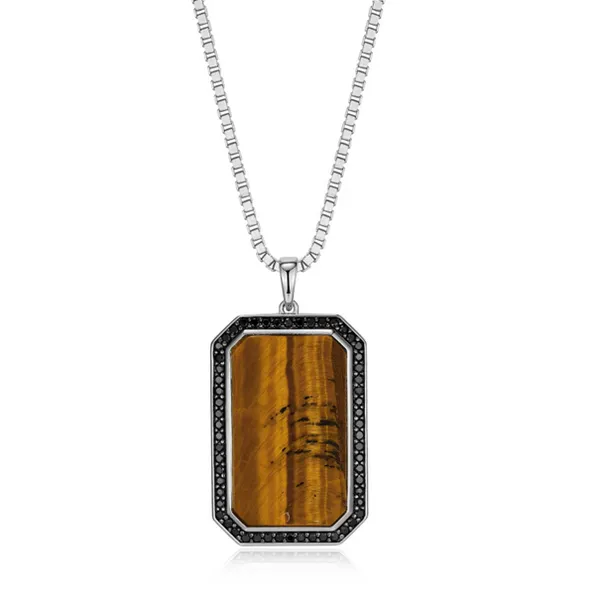 Eclipse Rhodium Finish Sterling Silver Necklace Mees Jewelry Chillicothe, OH