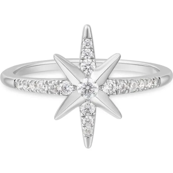 Silver Eight-Pointed Star Signet Ring Mees Jewelry Chillicothe, OH