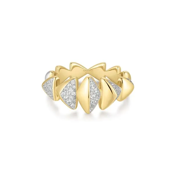 Gold Sparkling Bold Puffy Spike Ring Mees Jewelry Chillicothe, OH