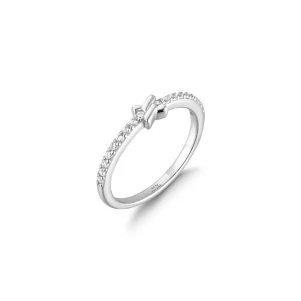 Silver Cross Cubic Zirconia Ring Image 2 Mees Jewelry Chillicothe, OH