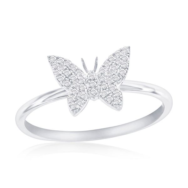Sterling Silver, Butterfly Diamond Ring Mees Jewelry Chillicothe, OH