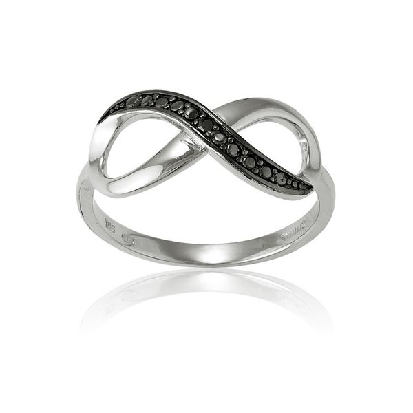 Sterling Silver Black Diamond Infinity Ring Mees Jewelry Chillicothe, OH