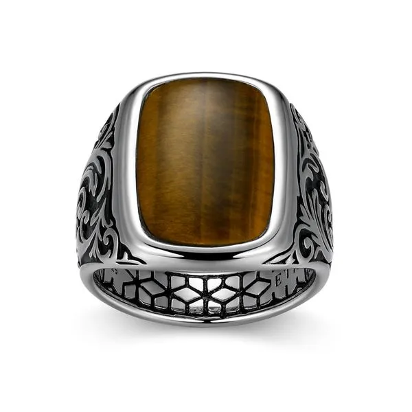 Chisel Rhodium Finish Sterling Silver Ring Mees Jewelry Chillicothe, OH