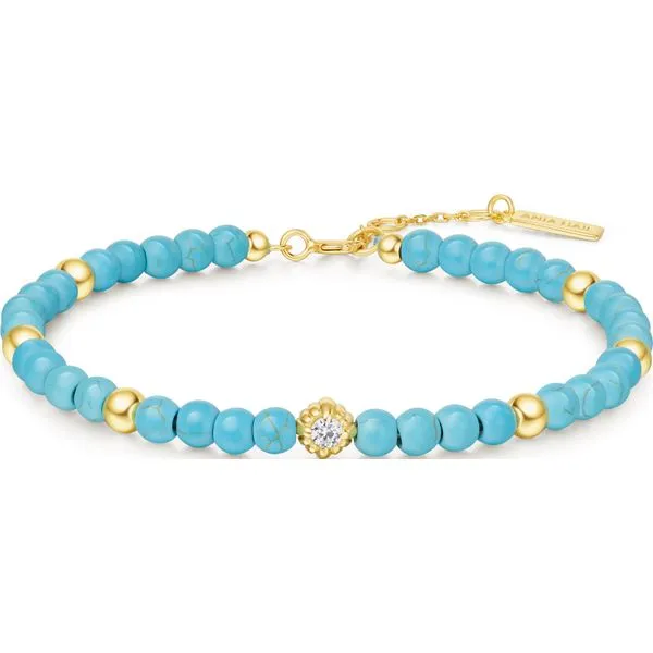 Gold Lab Created Turquoise Bracelet Mees Jewelry Chillicothe, OH