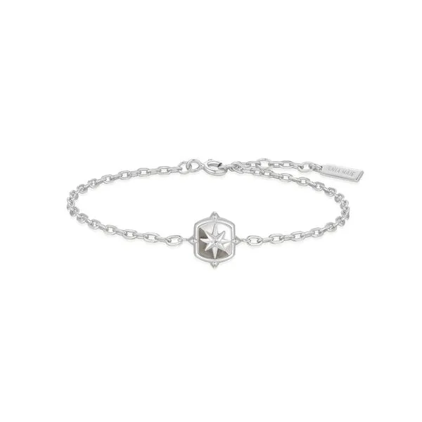 Silver Colour-Block Mother of Pearl Star Bracelet Mees Jewelry Chillicothe, OH
