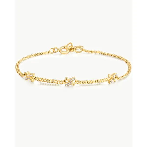 Gold Cross Station Bracelet Mees Jewelry Chillicothe, OH