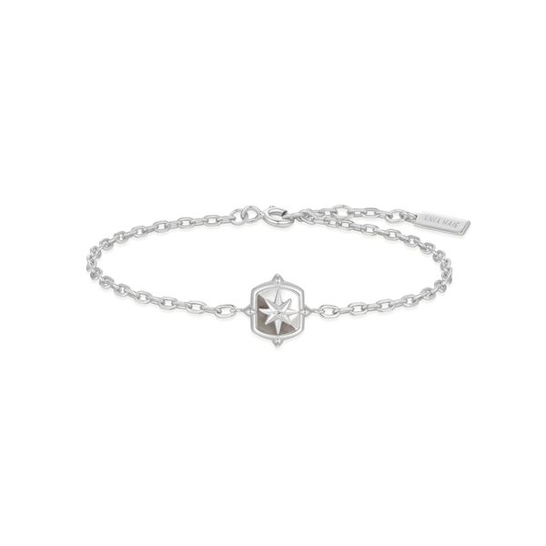 Silver Colour-Block Mother of Pearl Star Bracelet Mees Jewelry Chillicothe, OH