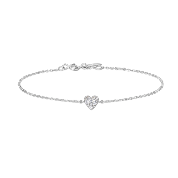 Silver Sweetheart Pavé Bracelet Mees Jewelry Chillicothe, OH