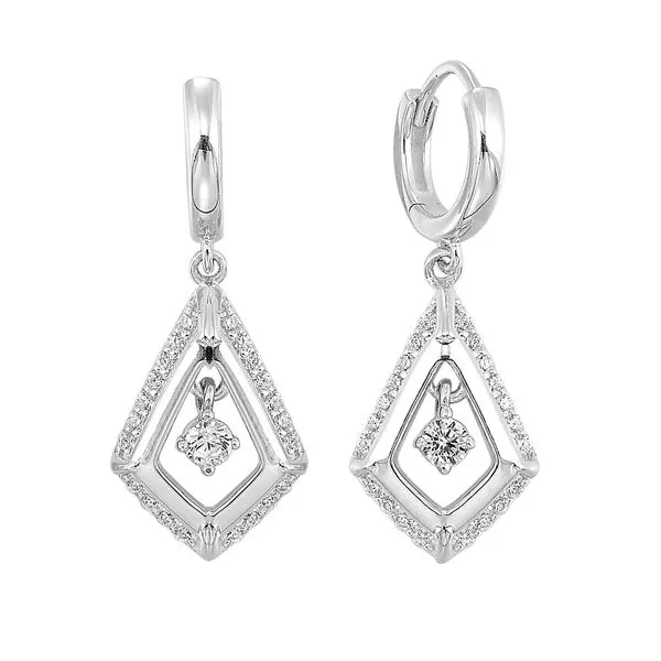 Rhythm of Love Sterling Silver  CZ Earrings Mees Jewelry Chillicothe, OH