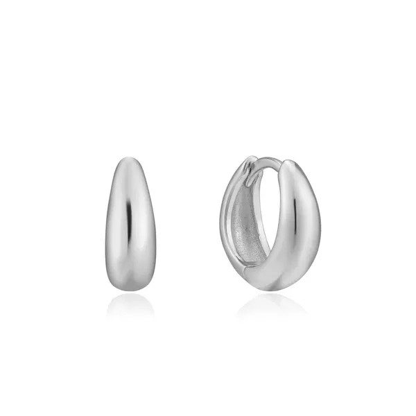 Silver Luxe Huggie Hoop Earrings Mees Jewelry Chillicothe, OH
