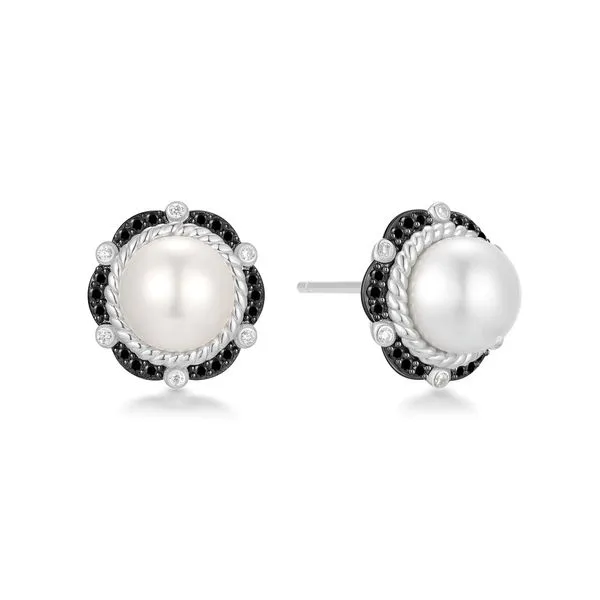 Silver Shell Pearl Bloom Stud Earrings Mees Jewelry Chillicothe, OH