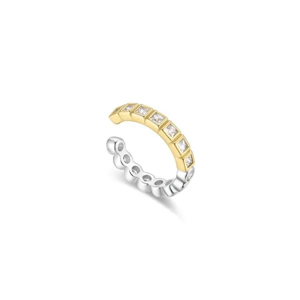 Two-Tone Bezel Ear Cuff Mees Jewelry Chillicothe, OH
