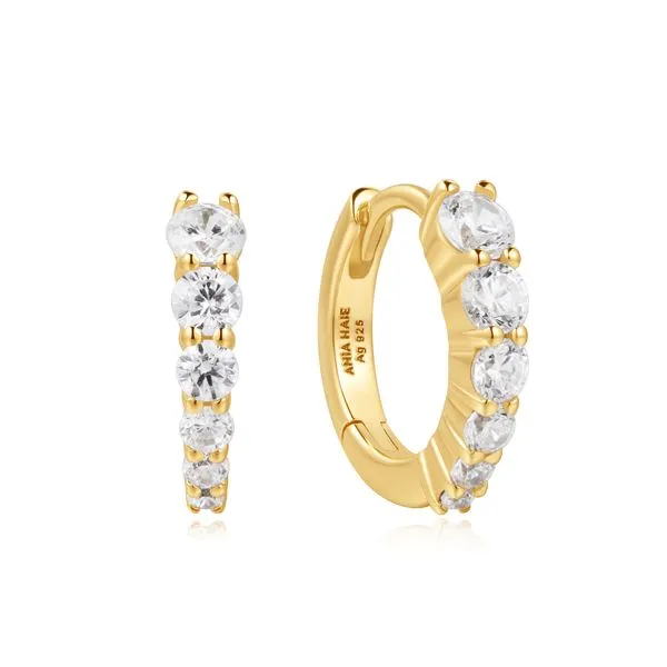Gold Gradient Pave Huggies Mees Jewelry Chillicothe, OH