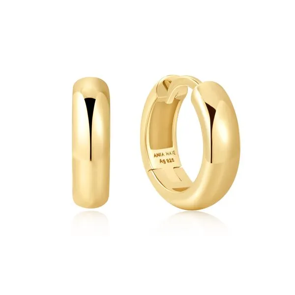 Gold Dome Band Huggies Mees Jewelry Chillicothe, OH