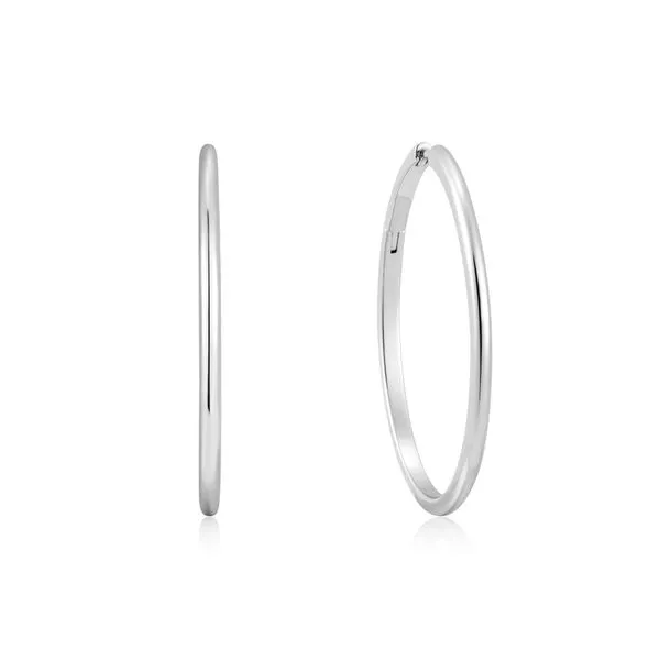 Silver Plain Oversized Hoops Mees Jewelry Chillicothe, OH