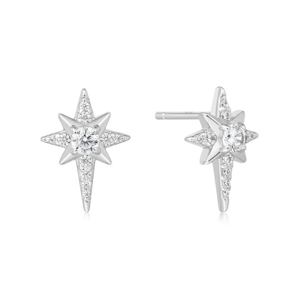 Silver Eight-Pointed Star Stud Earrings Mees Jewelry Chillicothe, OH