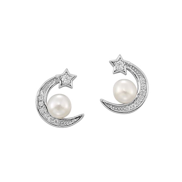 Star & Moon Pearl Earrings Mees Jewelry Chillicothe, OH
