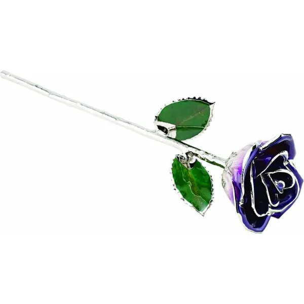 Lacquered Purple Rose with Platinum Trim Mees Jewelry Chillicothe, OH