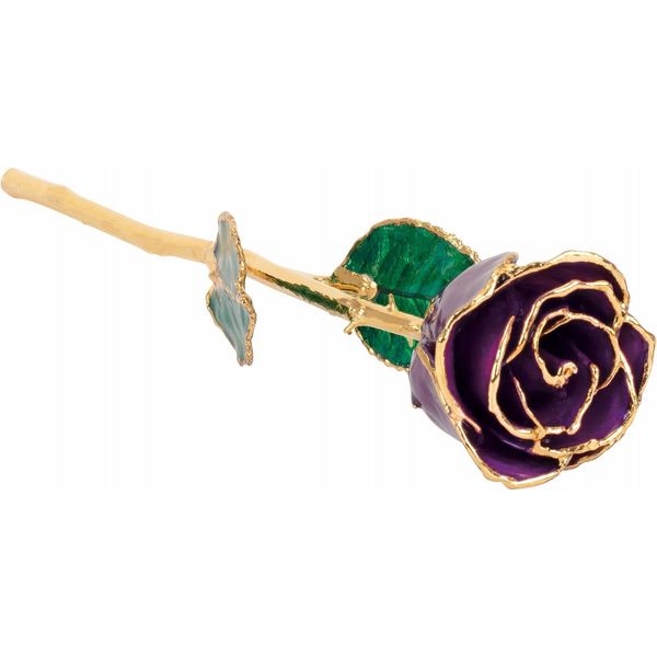 Lacquered Purple Rose with Gold Trim Mees Jewelry Chillicothe, OH