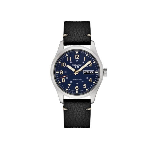 SSTEEL 39MM AUTO 5 SPORTS 100M LEATHER BAND MEN'S WATCH Meigs Jewelry Tahlequah, OK