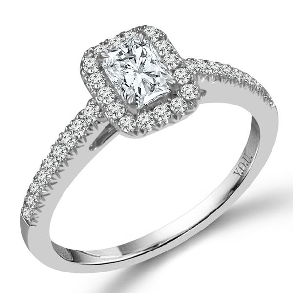 Radiant Cut Halo Diamond Engagement Ring Meigs Jewelry Tahlequah, OK