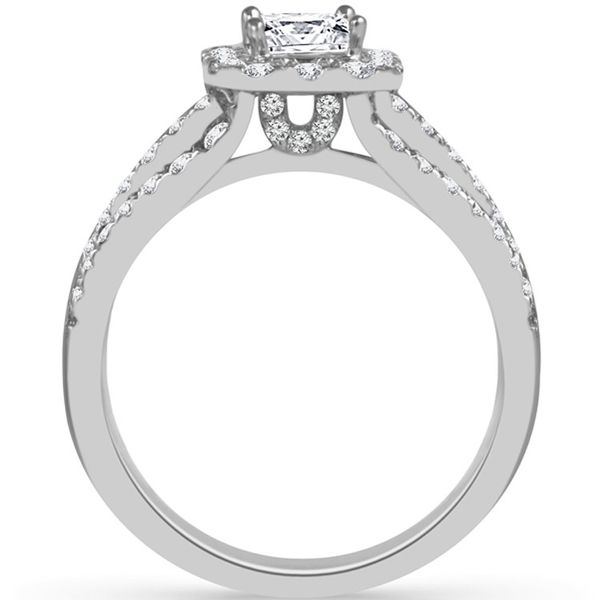Radiant Cut Halo Diamond Engagement Ring Image 2 Meigs Jewelry Tahlequah, OK