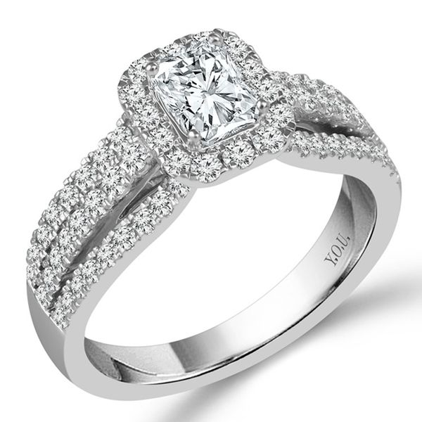 Radiant Cut Halo Diamond Engagement Ring Meigs Jewelry Tahlequah, OK