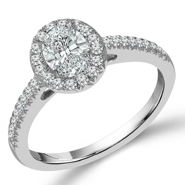 Oval Halo Diamond Engagement Ring Meigs Jewelry Tahlequah, OK