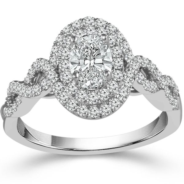 Pear Halo Diamond Engagement Ring Meigs Jewelry Tahlequah, OK