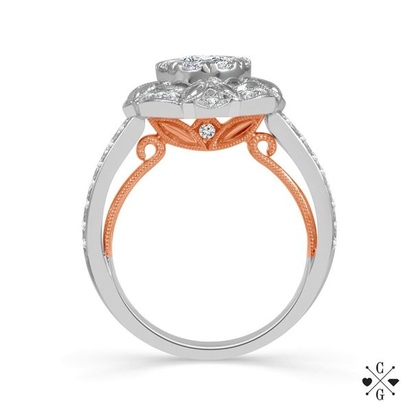 Round Vintage Halo Engagement Ring Image 2 Meigs Jewelry Tahlequah, OK