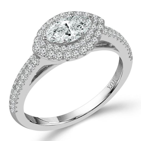 Marquise Halo Diamond Engagement Ring Meigs Jewelry Tahlequah, OK