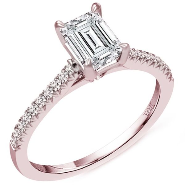 14kt Rose Gold Emerald Cut Engagement Ring Meigs Jewelry Tahlequah, OK