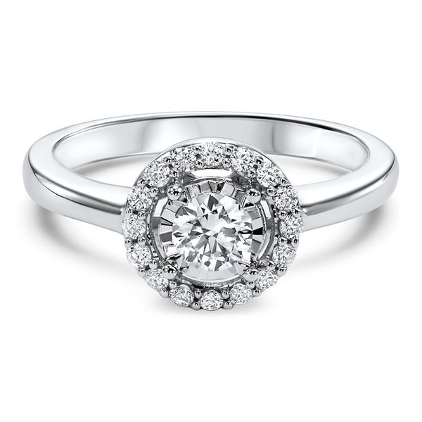 Round Halo Diamond Engagement Ring Meigs Jewelry Tahlequah, OK