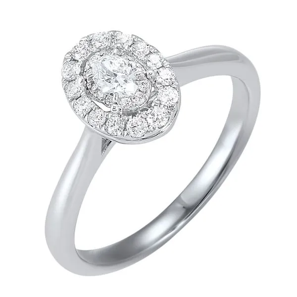 Oval Double Halo Engagement Ring Meigs Jewelry Tahlequah, OK