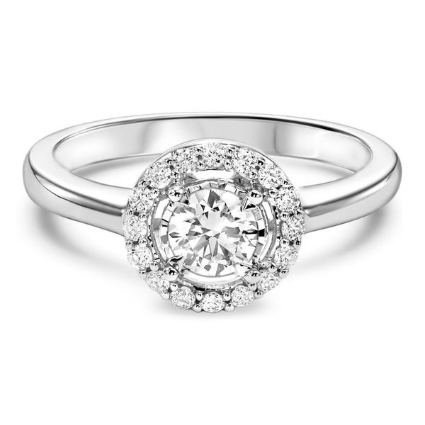 Round Double Halo Diamond Engagement Ring Meigs Jewelry Tahlequah, OK