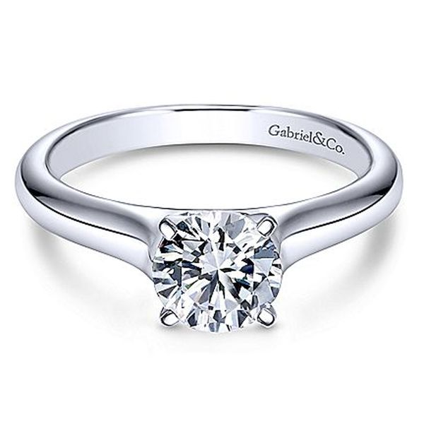 Gabriel & Co. Round Solitaire Engagement Ring Meigs Jewelry Tahlequah, OK