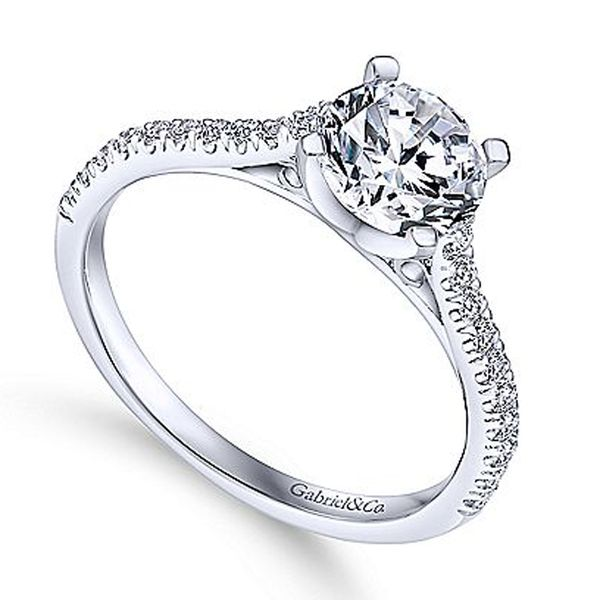 Gabriel & Co. Round Engagement Ring Image 3 Meigs Jewelry Tahlequah, OK