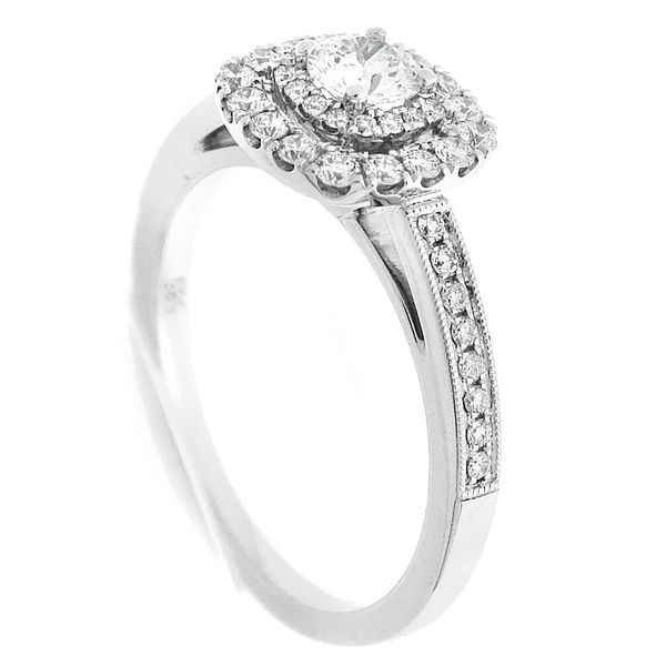 Round Double Halo Engagement Ring Image 2 Meigs Jewelry Tahlequah, OK
