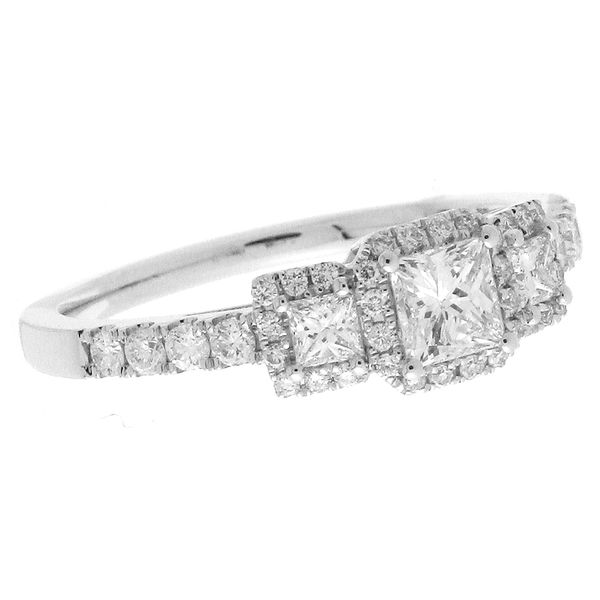Princess Three Stone Diamond Engagement Ring Image 2 Meigs Jewelry Tahlequah, OK