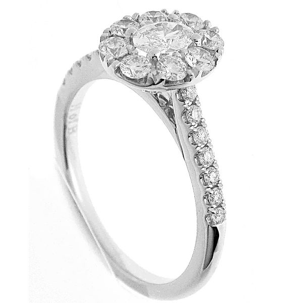 Oval Diamond Halo Engagement Ring Image 2 Meigs Jewelry Tahlequah, OK