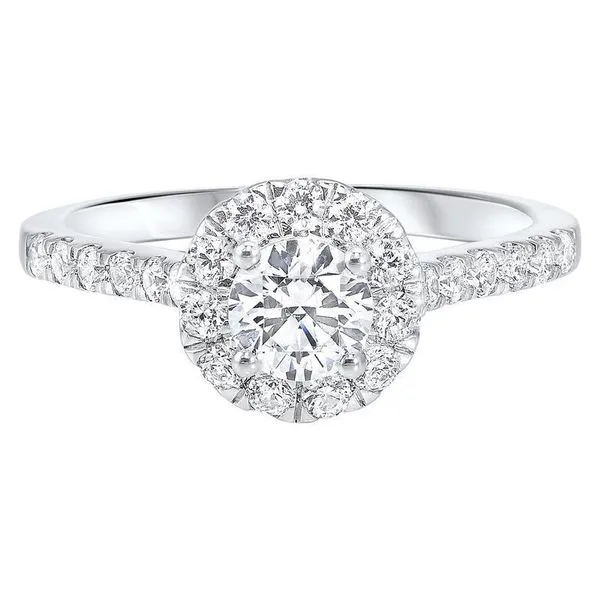 Round Diamond Halo Engagement Ring Meigs Jewelry Tahlequah, OK