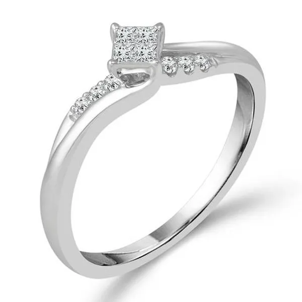 Princess Cluster Diamond Promise Ring Meigs Jewelry Tahlequah, OK