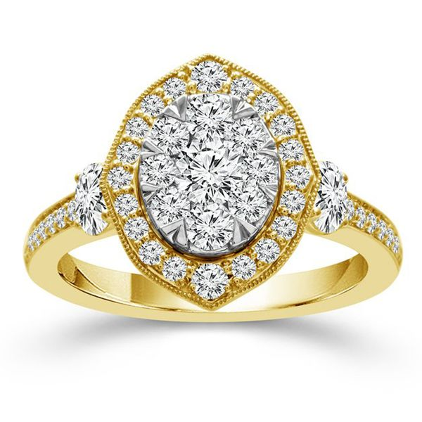 Oval Diamond Cluster Ring Meigs Jewelry Tahlequah, OK
