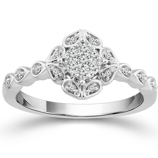 Round Diamond Cluster Ring Meigs Jewelry Tahlequah, OK