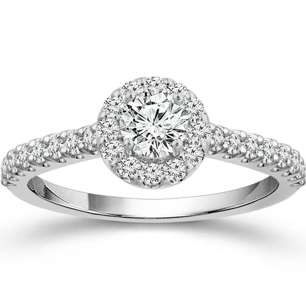 Round Diamond Halo Engagement Ring Meigs Jewelry Tahlequah, OK