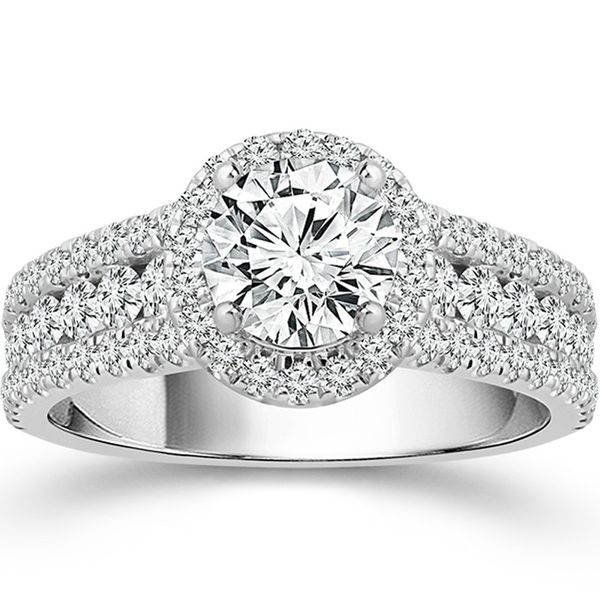 Round Diamond Halo Engagement Ring Meigs Jewelry Tahlequah, OK