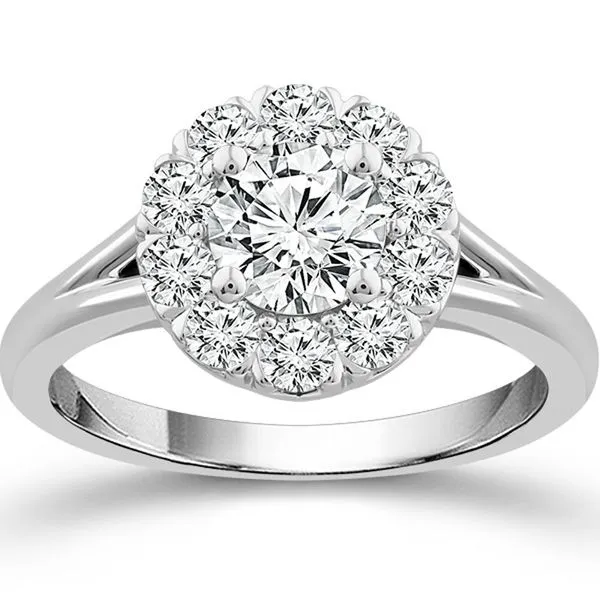 Round Diamond Halo Engagement Ring Meigs Jewelry Tahlequah, OK